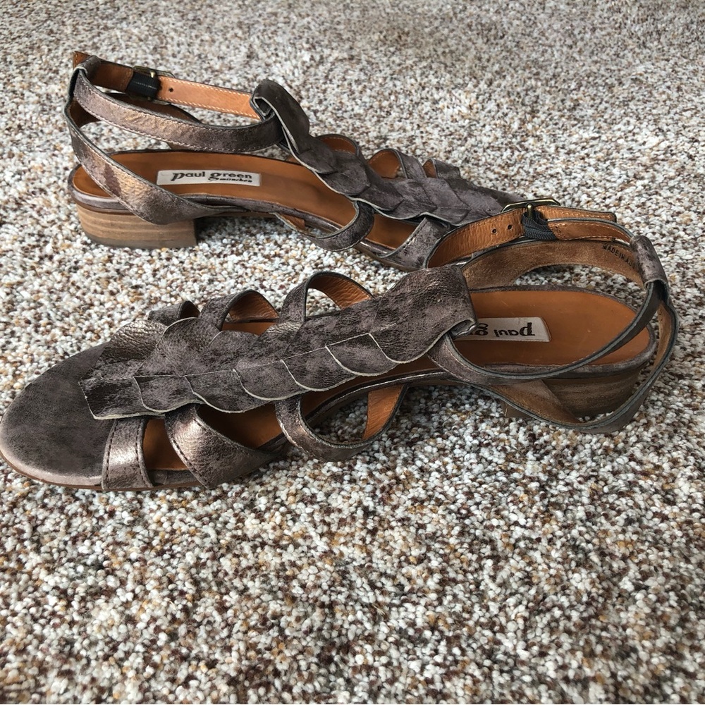 Paul Green Metallic Bronze Strappy Coastal Resort Comfort Sandals Women Size 7.5 - Picture 4 of 10